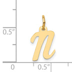 14K Small Script Initial N Charm