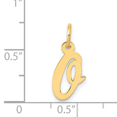 14K Small Script Initial O Charm