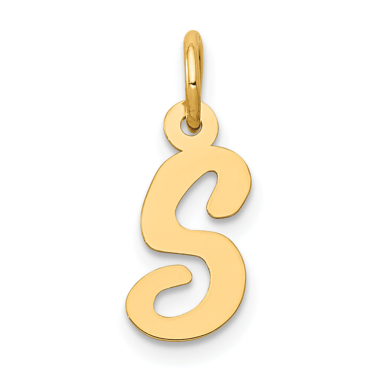 14k Small Script Letter S Initial Charm Main image