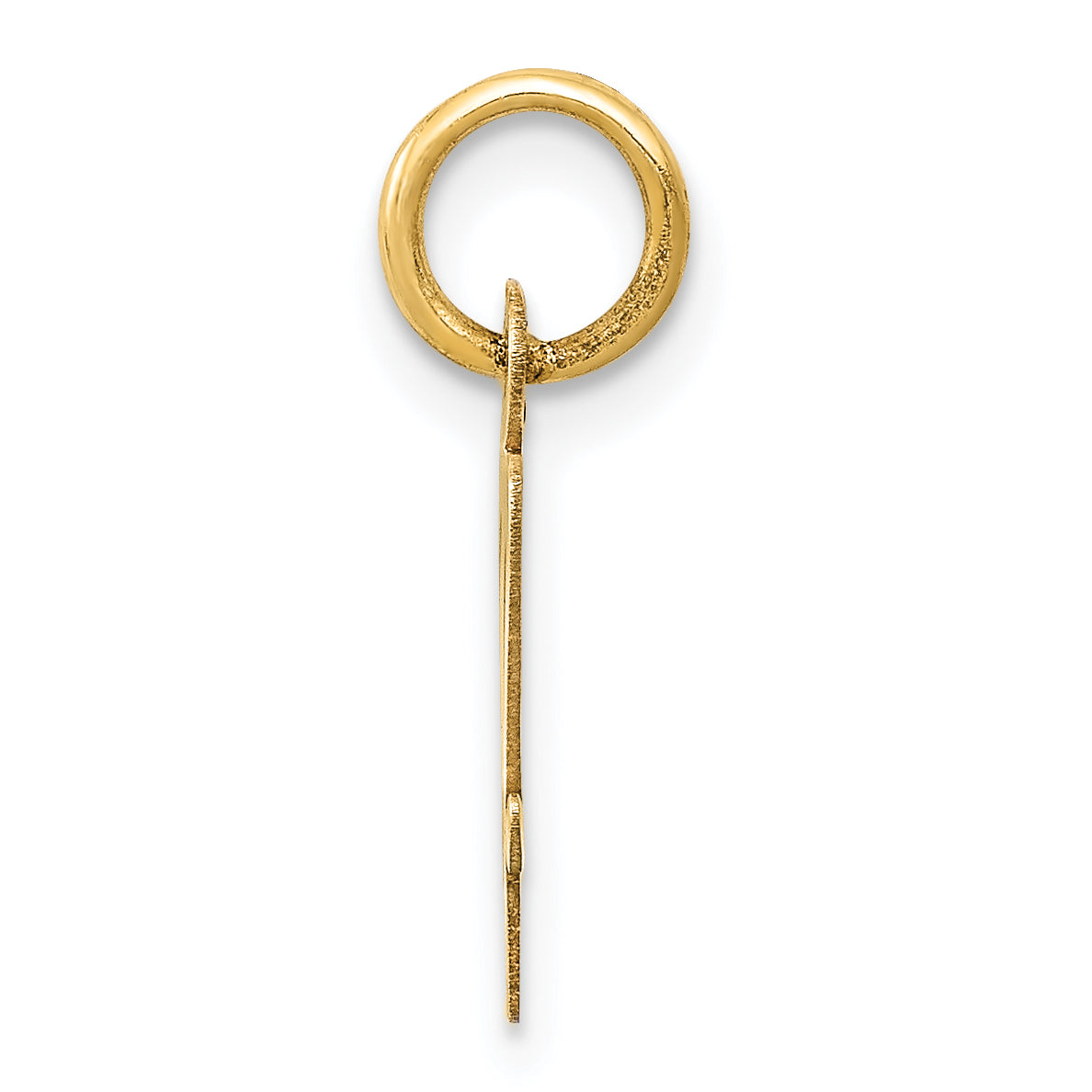 14K Small Script Initial V Charm