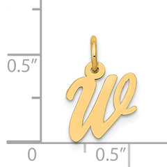 14K Small Script Initial W Charm