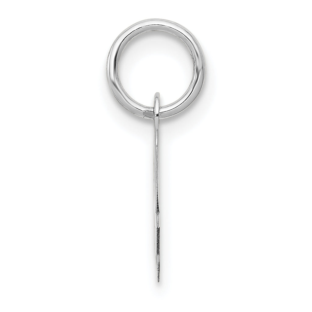14K White Gold Small Script Letter A Initial Charm