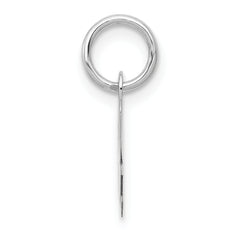 14K White Gold Small Script Letter A Initial Charm