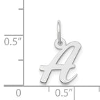 14K White Gold Small Script Letter A Initial Charm
