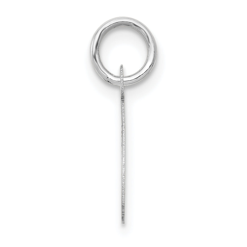 14K White Gold Small Script Letter C Initial Charm