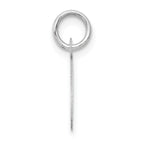 14K White Gold Small Script Letter C Initial Charm