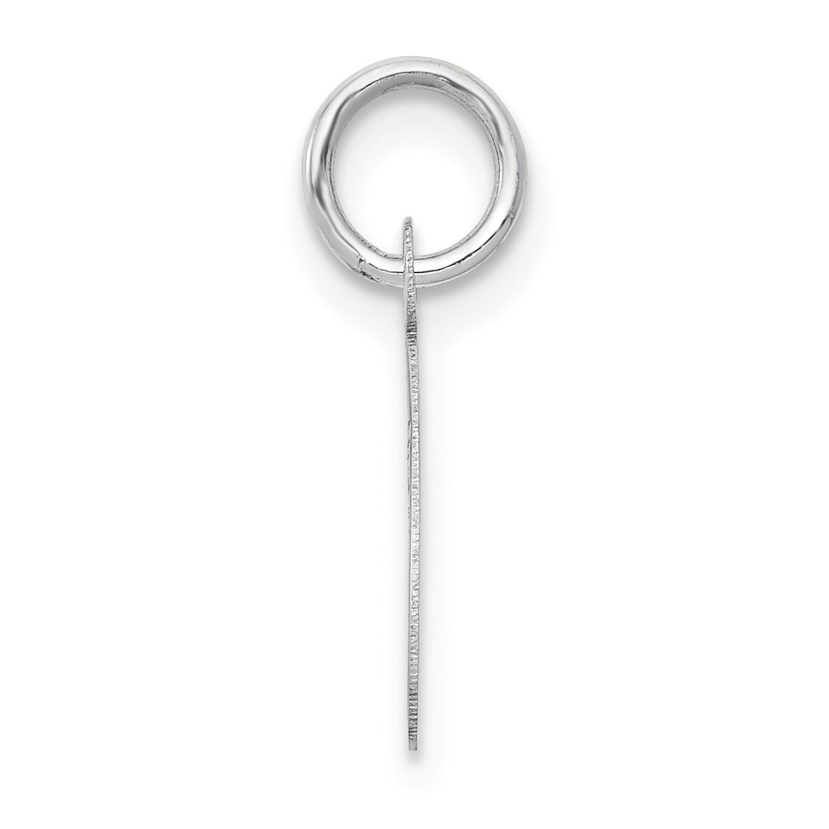 14K White Gold Small Script Letter C Initial Charm