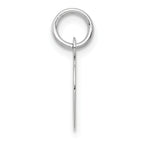 14K White Gold Small Script Letter D Initial Charm
