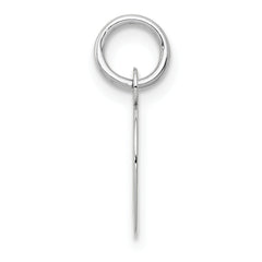 14K White Gold Small Script Letter D Initial Charm
