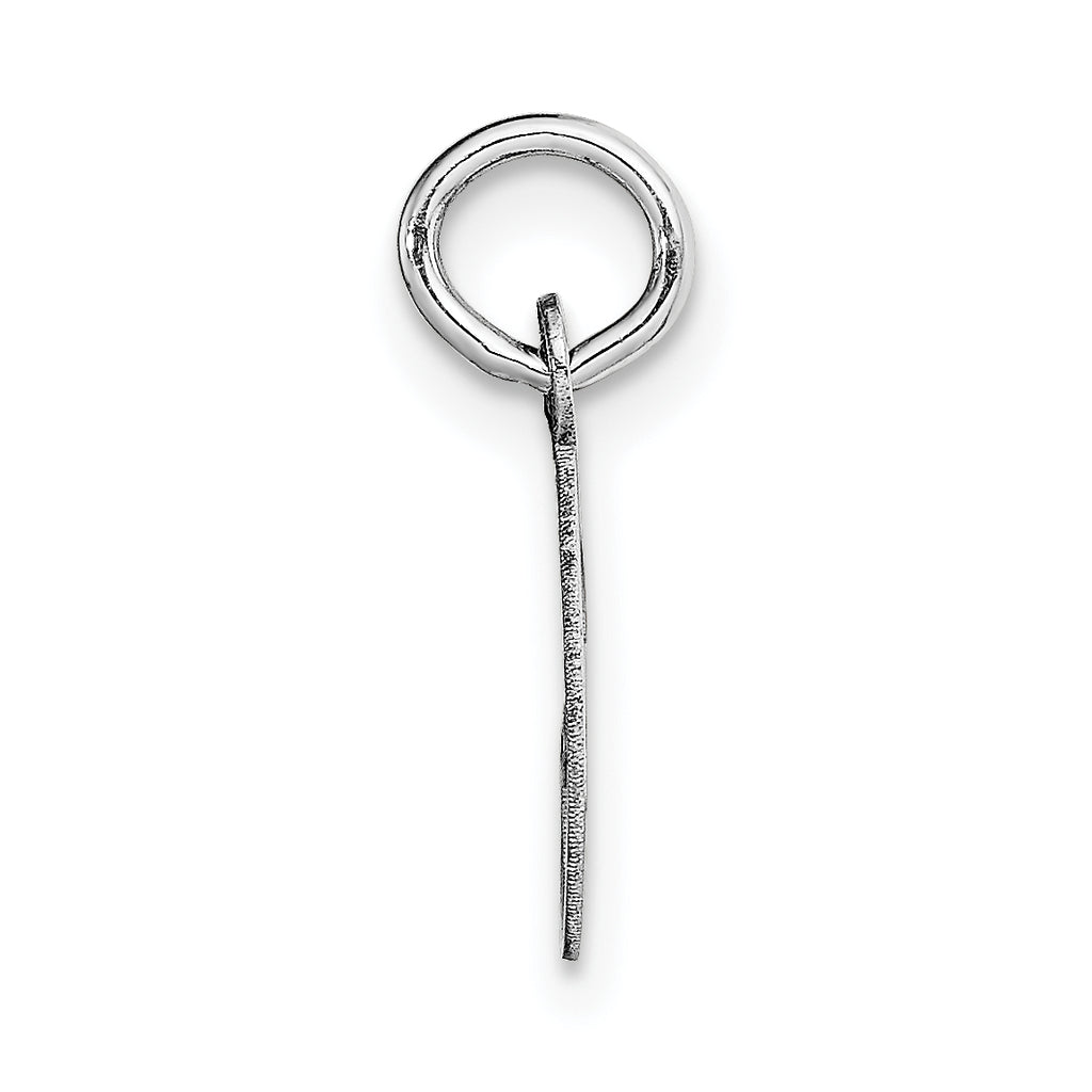14K White Gold Small Script Initial G Charm