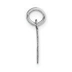 14K White Gold Small Script Initial G Charm
