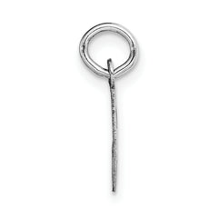 14K White Gold Small Script Initial G Charm