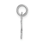 14K White Gold Small Script Initial H Charm