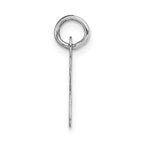 14K White Gold Small Script Initial I Charm