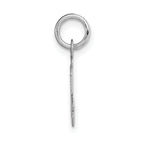 14K White Gold Small Script Initial J Charm