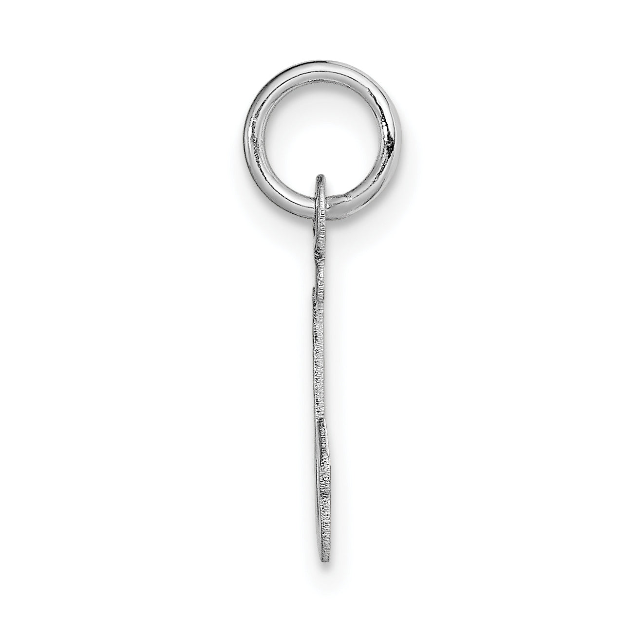 14K White Gold Small Script Initial J Charm