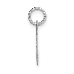 14K White Gold Small Script Initial J Charm