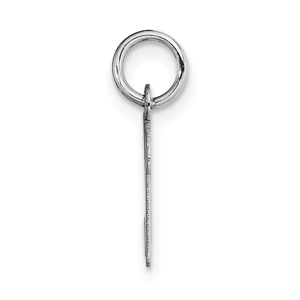 14K White Gold Small Script Initial K Charm Secondary image