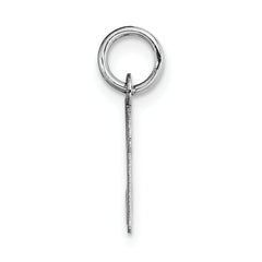 14K White Gold Small Script Initial K Charm