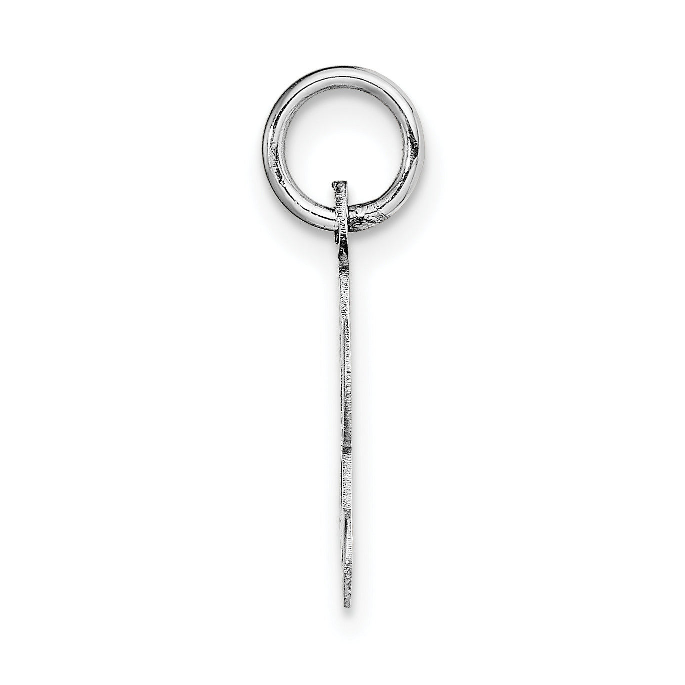 14K White Gold Small Script Initial L Charm Secondary image