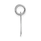 14K White Gold Small Script Initial N Charm