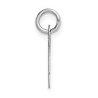 14K White Gold Small Script Initial O Charm