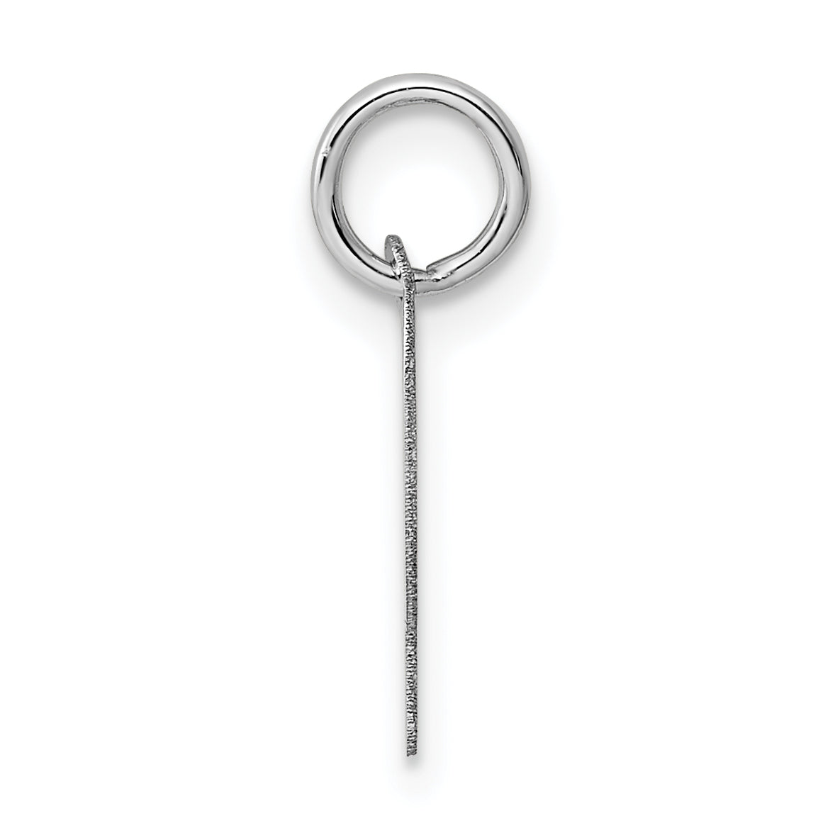 14K White Gold Small Script Initial P Charm Secondary image