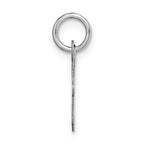 14K White Gold Small Script Initial W Charm