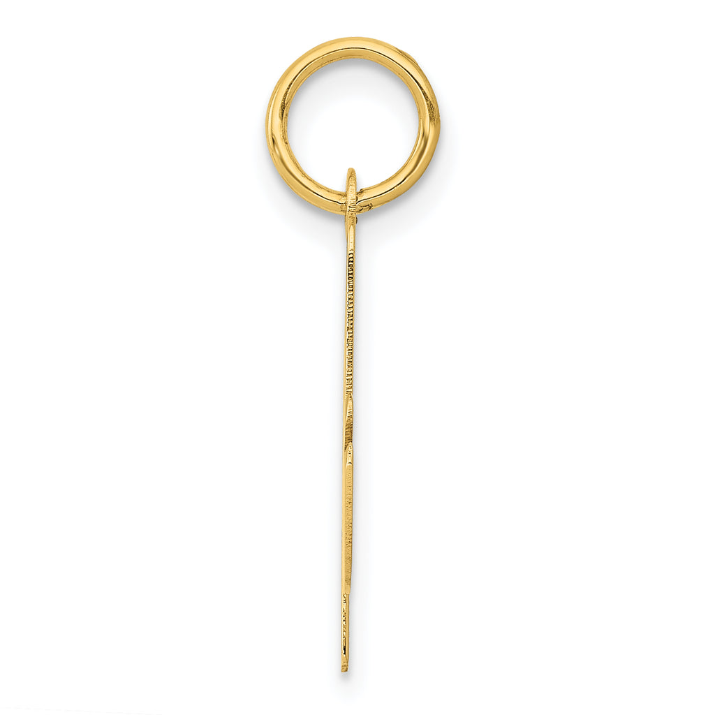 14K Medium Script Letter A Initial Charm
