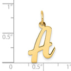 14K Medium Script Letter A Initial Charm