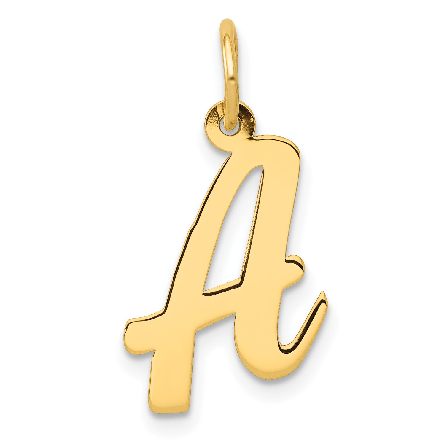 14k Medium Script Letter A Initial Charm Main image
