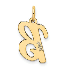 14K Medium Script Letter B Initial Charm