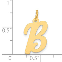 14K Medium Script Letter B Initial Charm