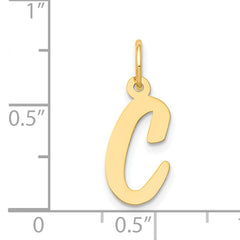 14K Medium Script Letter C Initial Charm