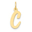 14k Medium Script Letter C Initial Charm