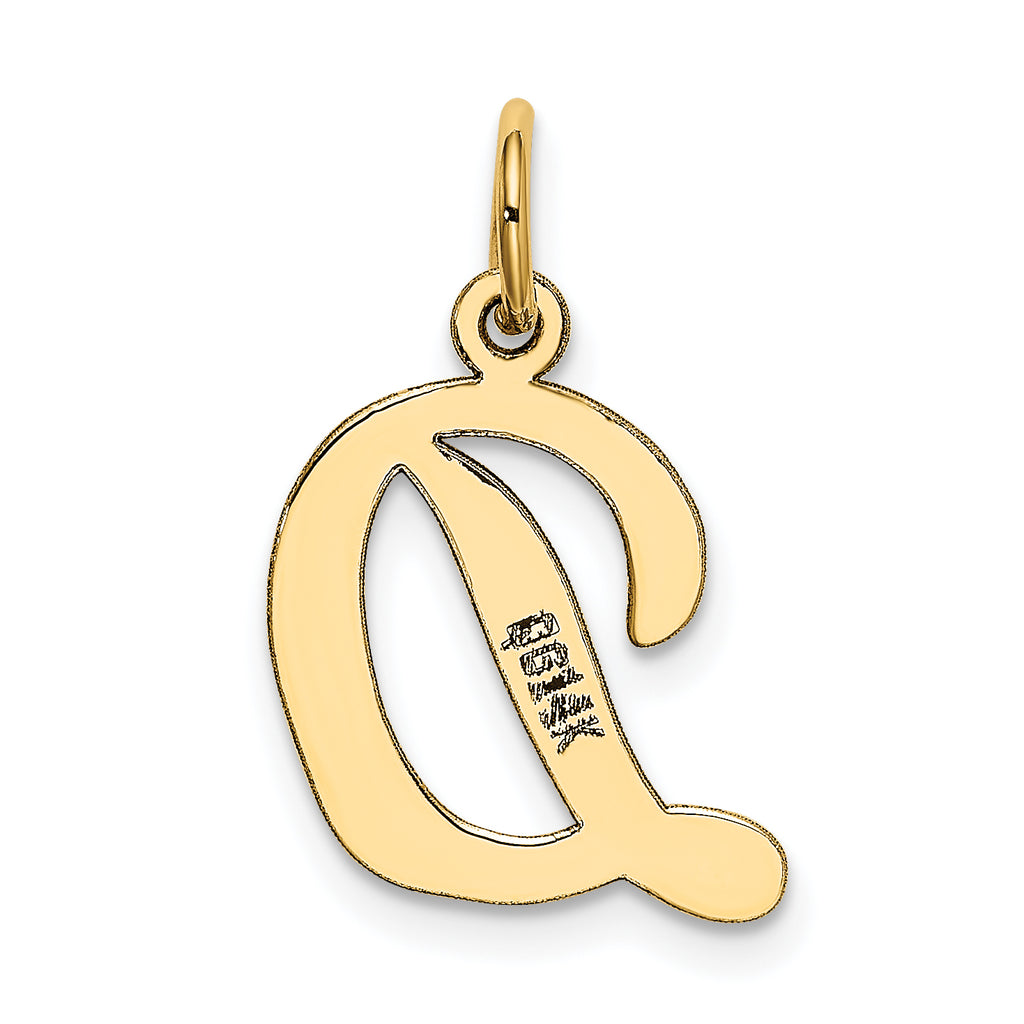 14K Medium Script Letter D Initial Charm
