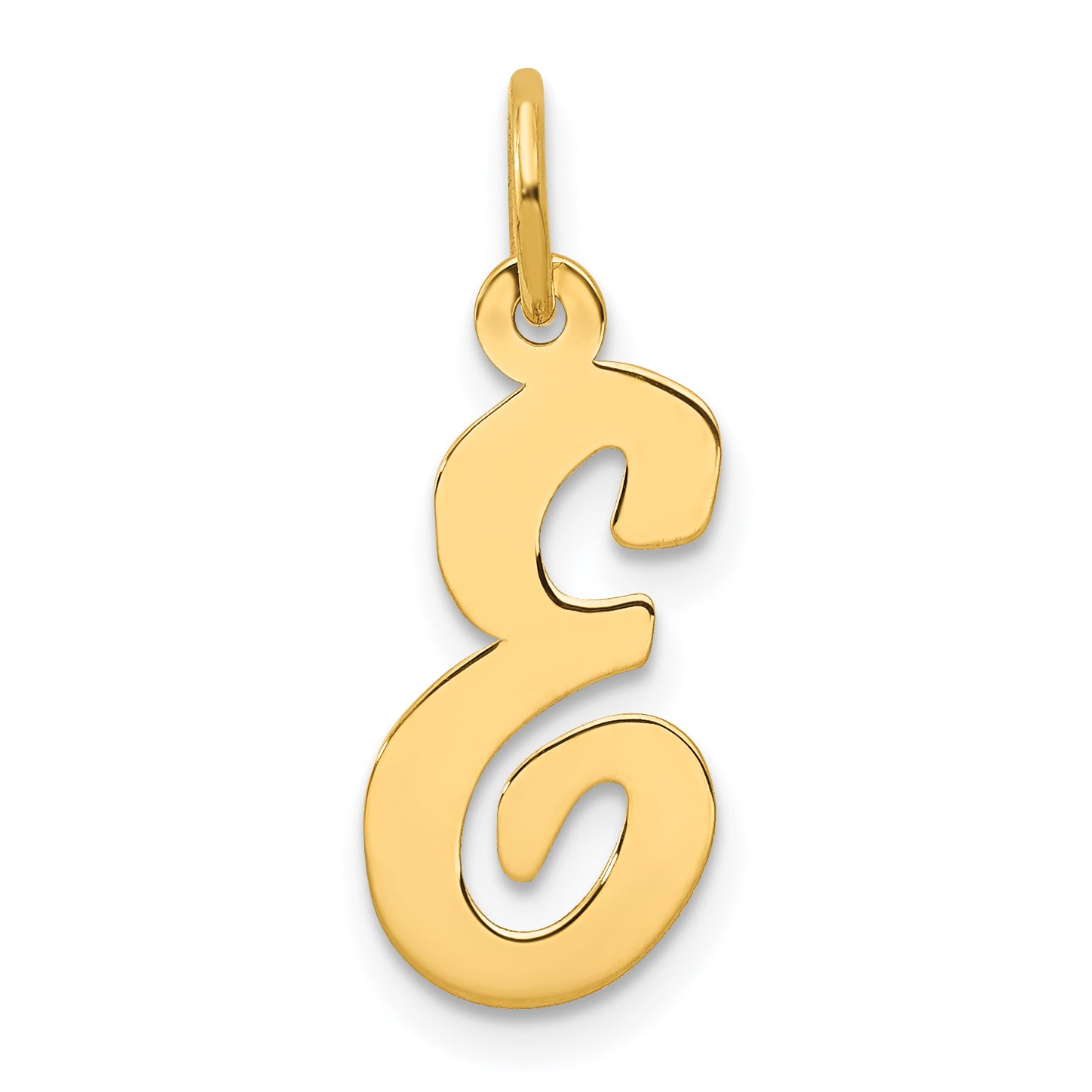 14k Medium Script Letter E Initial Charm Main image