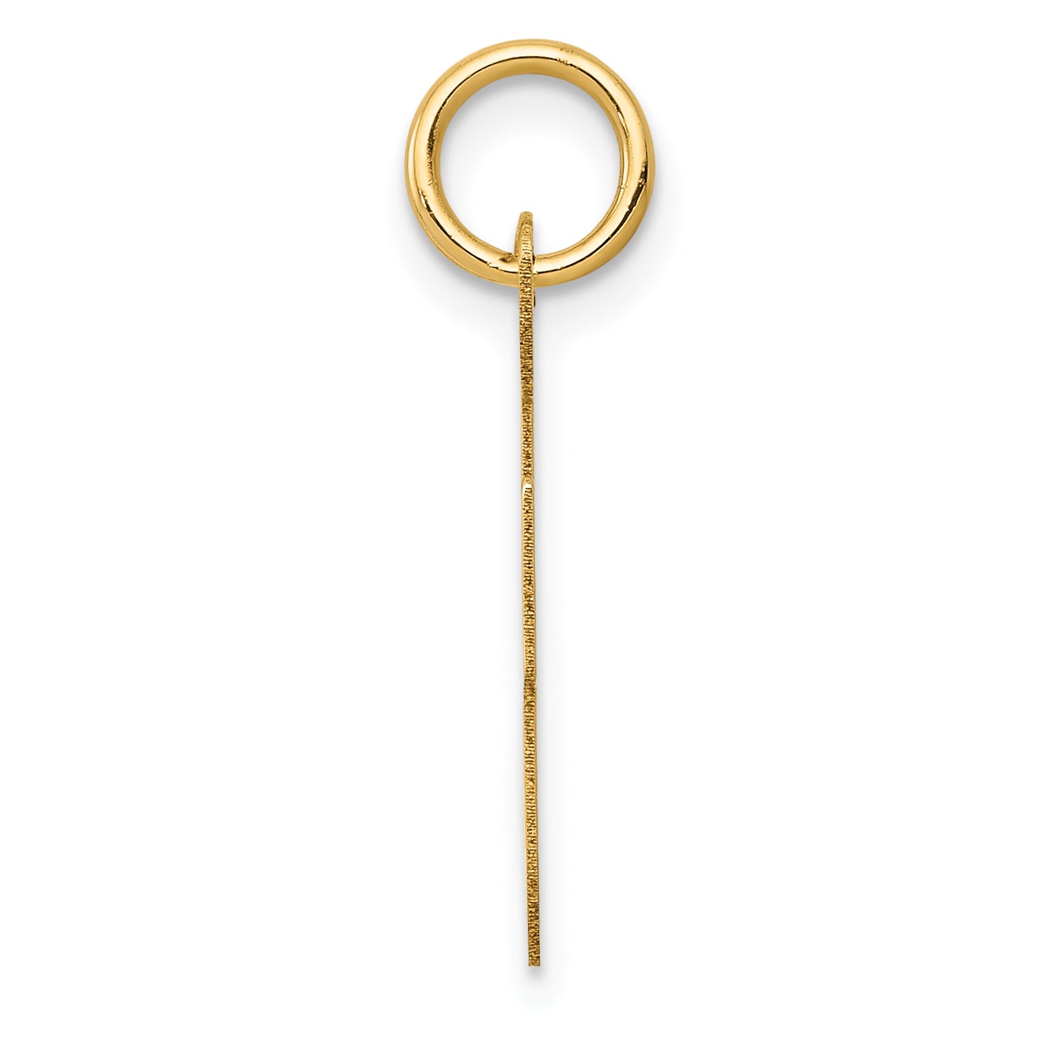 14K Medium Script Initial F Charm