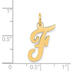14K Medium Script Initial F Charm