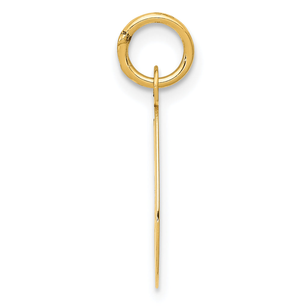 14K Medium Script Initial G Charm