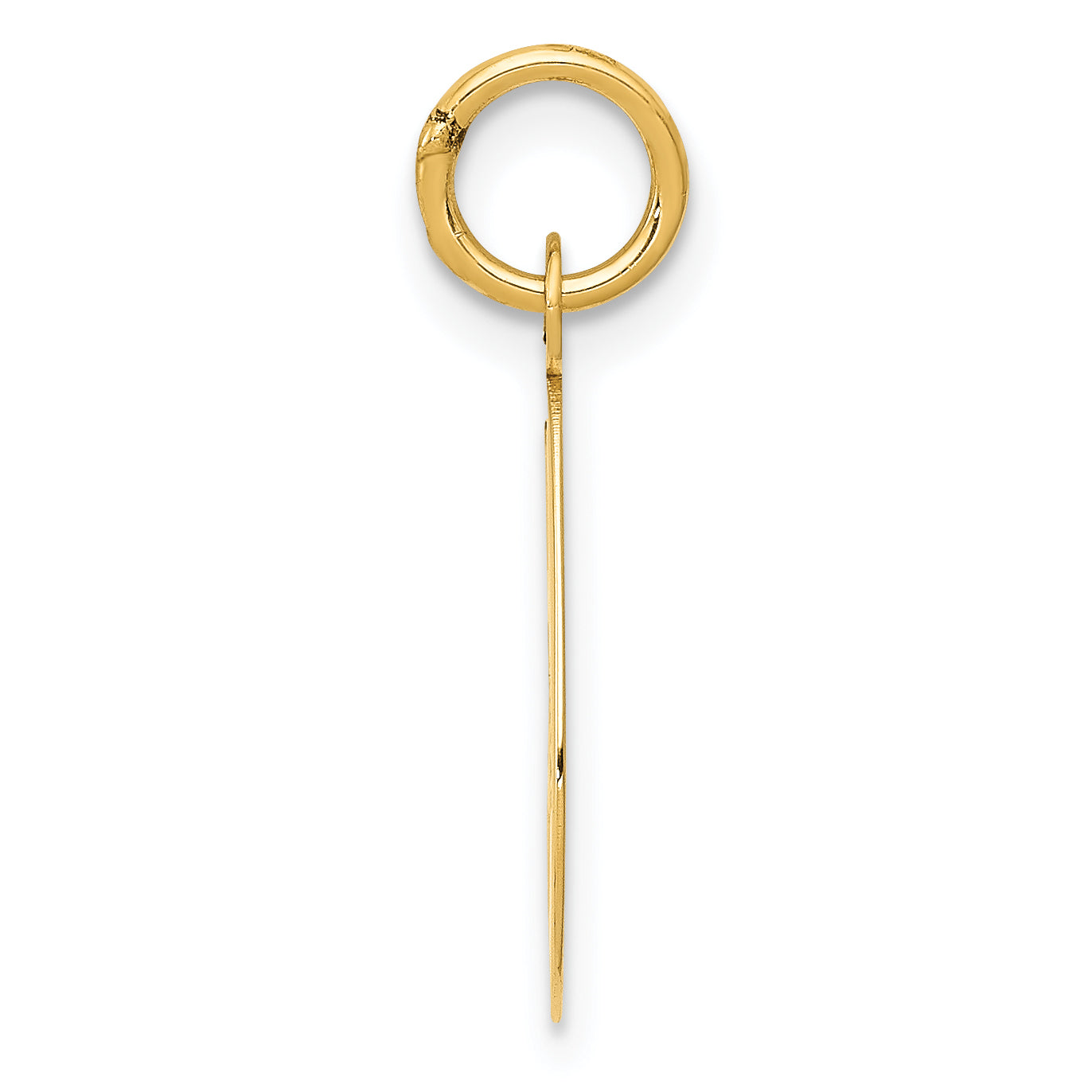 14K Medium Script Initial G Charm