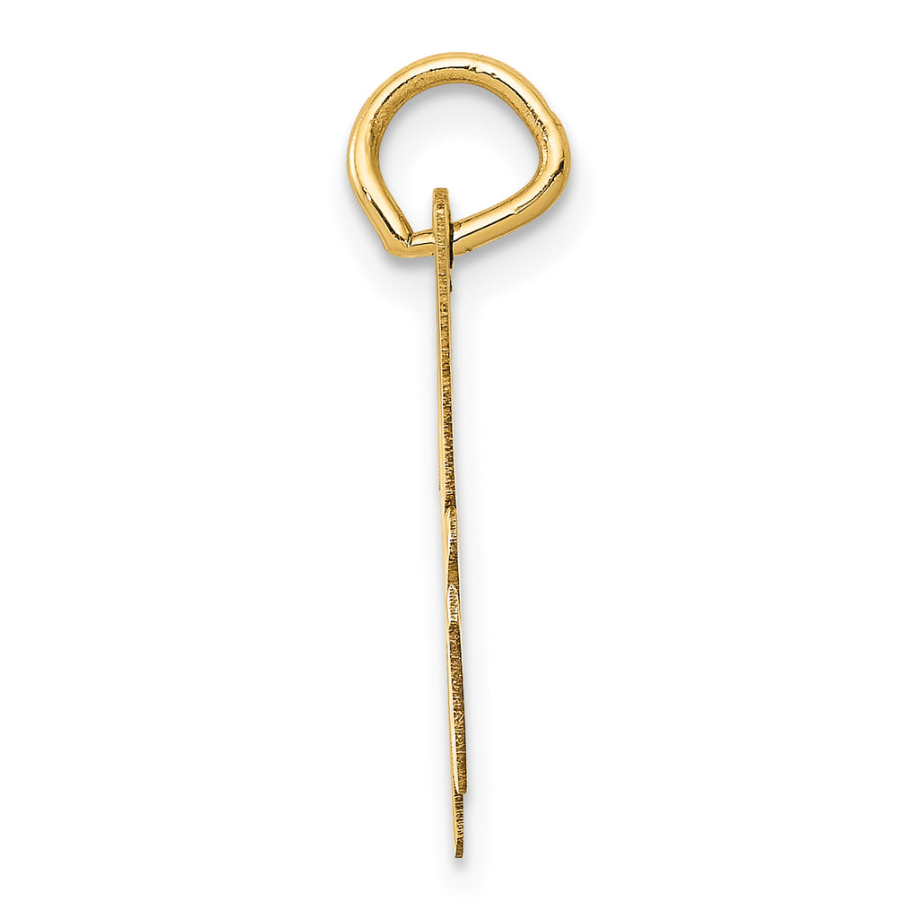 14K Medium Script Initial H Charm