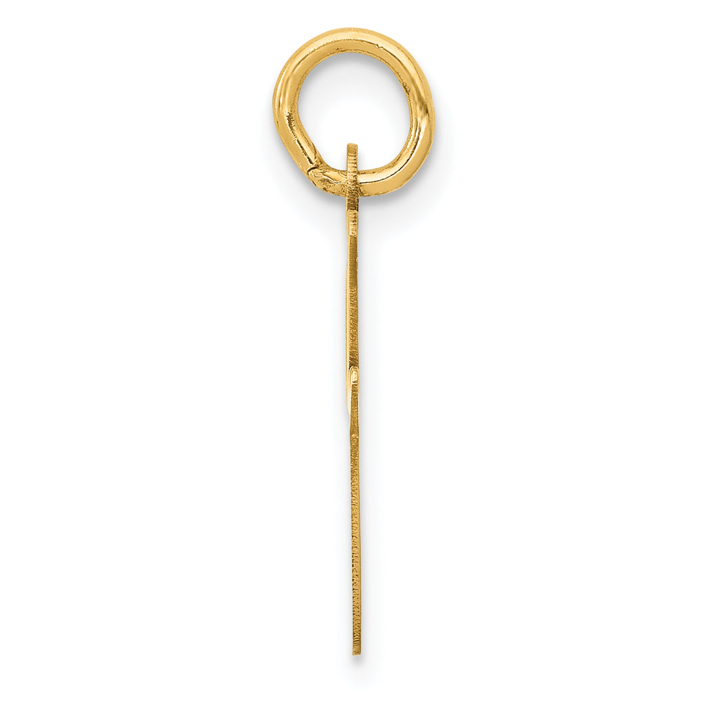 14K Medium Script Initial I Charm