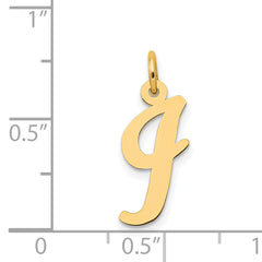 14K Medium Script Initial I Charm