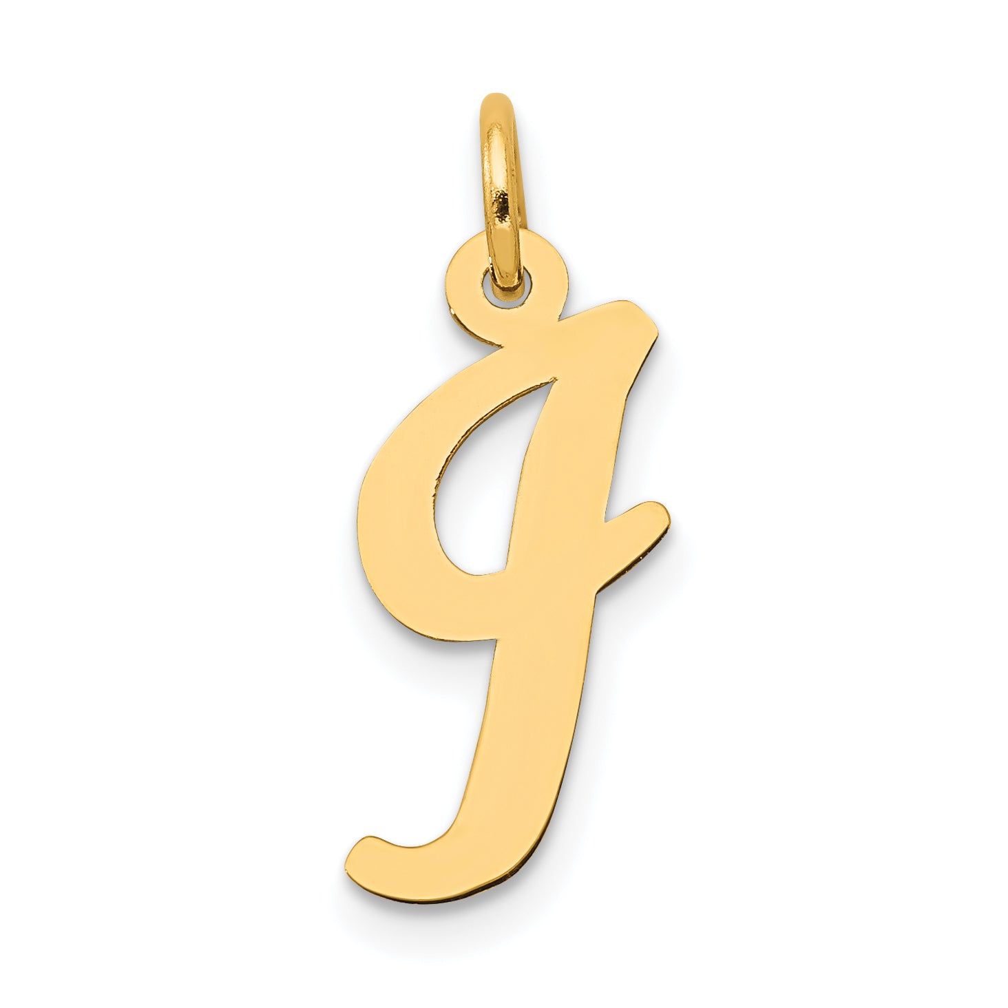 14k Medium Script Letter I Initial Charm