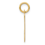 14K Medium Script Initial J Charm