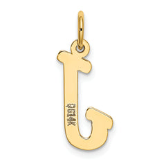 14K Medium Script Initial J Charm