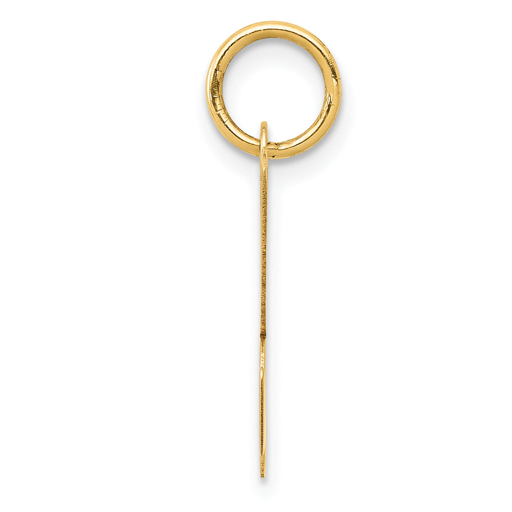 14K Medium Script Initial K Charm