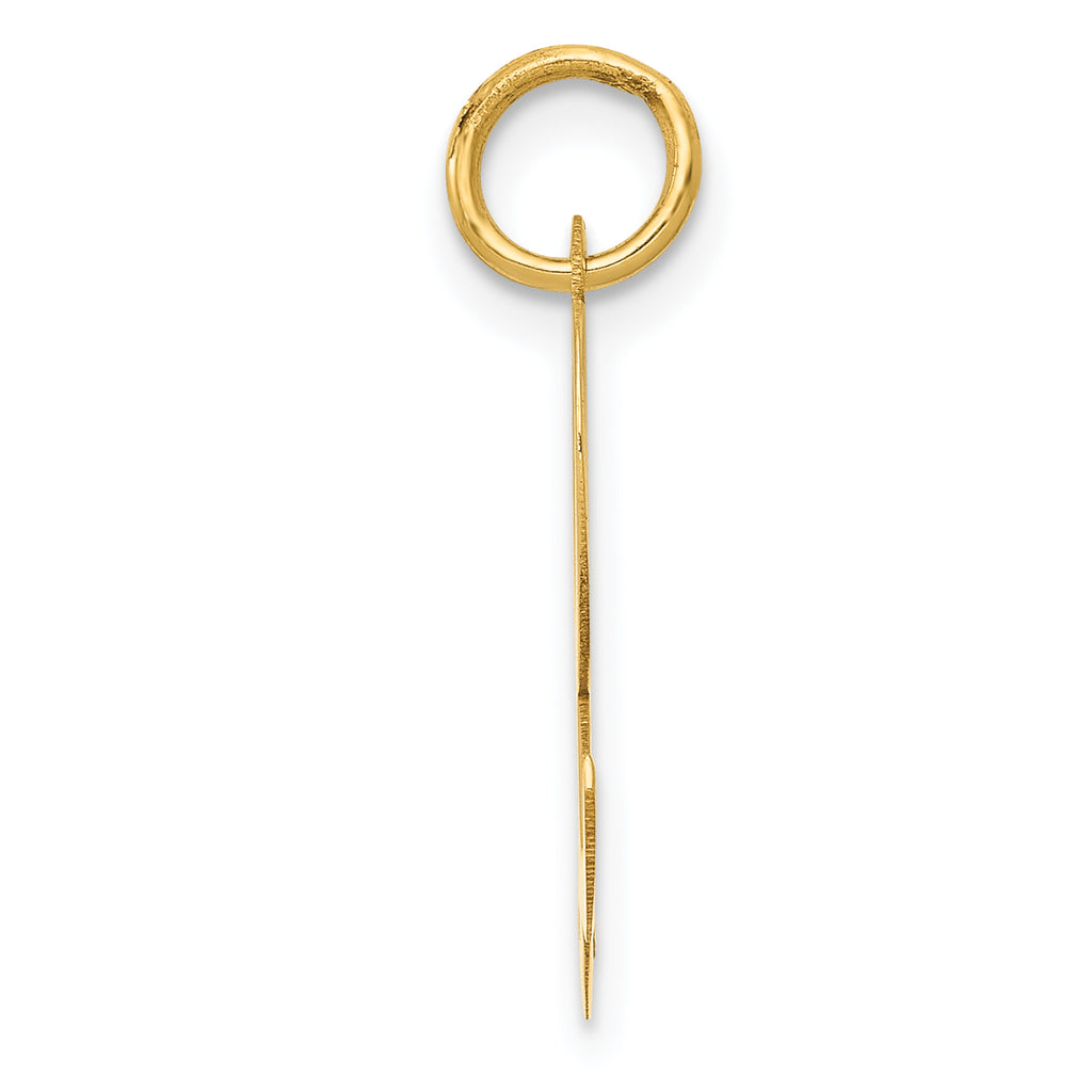 14K Medium Script Initial L Charm
