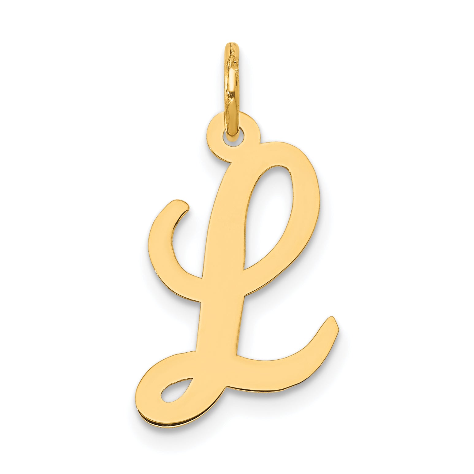 14k Medium Script Letter L Initial Charm Main image